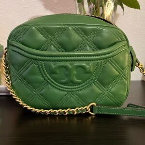 Tory Burch Fleming Quilted Leather Camera Bag